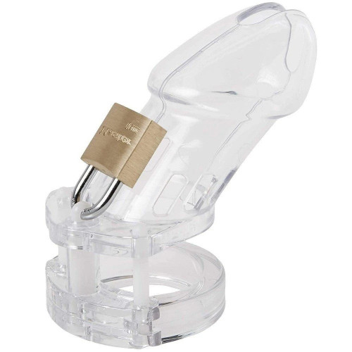 Sexual World Master Chastity Devices Plastik Penis Kafesi-Trans