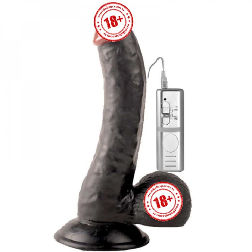 Loveshop Samuels 24 cm Titreşimli Realistik Zenci Penis