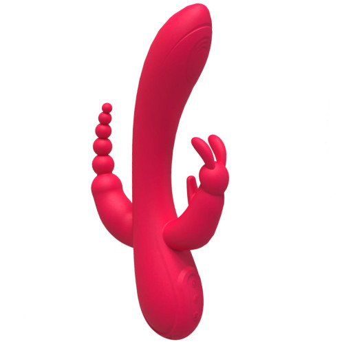 Sexual World Meilisa 3 İn 1 Clitoral Massager Rabbit Vibratör-Red